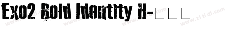 Exo2 Bold Identity H字体转换